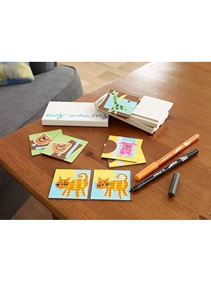 Data Store 15 Funtastıcs Çocuklar Için Ince Uçlu Keçeli Kalem 18'li Set - 1 mm Yuvarlak Uç