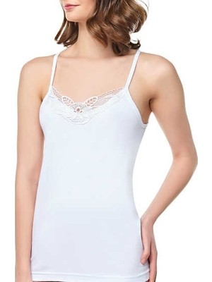 Seher Yıldızı 0013 Seher Kadın Ip Askı Hazıryaka Atlet 6lı Paket Beyaz