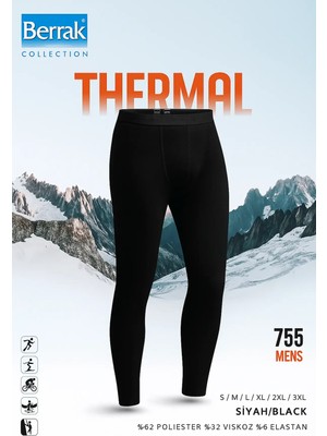 755 Berrak Erkek Termal Alt Siyah