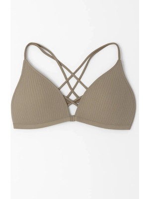 2400 Liza Sporcu Ipli Destekli Sütyen 6lı Vizon