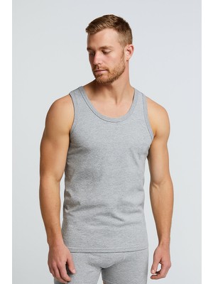 Seher Yıldızı 0001 Seher Erkek Penye Atlet 6lı Paket Gri