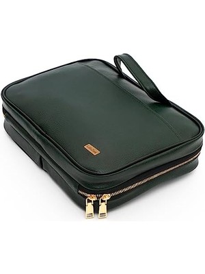 Data Store Premium Makyaj Seyahat Çantası Bavul Düzenleyici Bavul Içi Organizer Çanta Kozmetik Bakım Çantası (Yeşil)