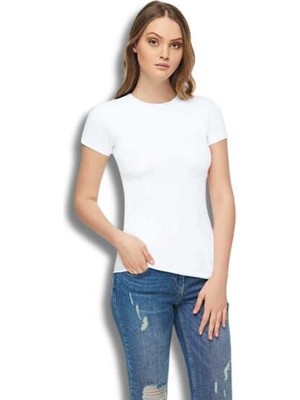 Tutku Elit 2202 Elit Kadın Elastan Yarımkol Atlet 6lı Paket Beyaz