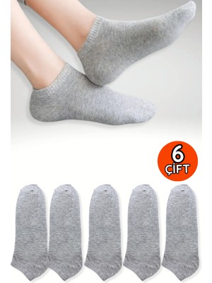 Pamuksu 6lı Patik Çorap 36-40 Gri