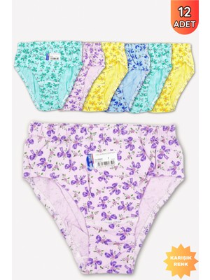 Seher Yıldızı 0052 Seher Kız Empirme Renkli Slip 12LI Paket