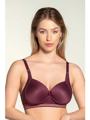 2190 Liza Misinalı Telsiz Desteksiz Sütyen 6lı Paket Mürdüm