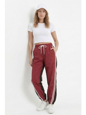 Rays 1604 Yan Şeritli Paça Lastik Eşofman Bordo