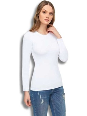 Tutku Elit 2203 Elit Kadın Uzun Kollu Badi 6lı Paket Beyaz