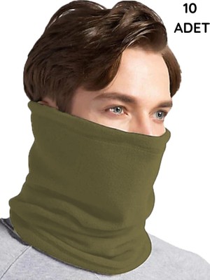 Him Düz Polar Boyunluk 10LU Haki