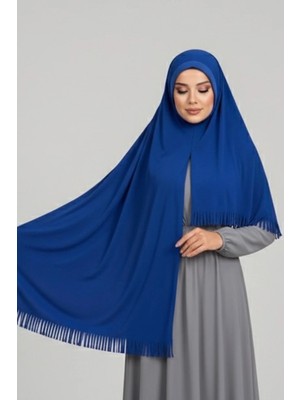 Levamor Meysun Kadın Siyah Viskon Likralı Püsküllü Pratik Hazır Şal