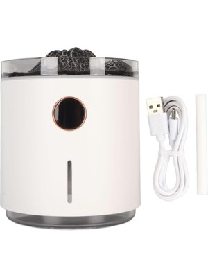 Data Store Volkanik Efektli Şarjlı Hava Nemlendirici Yatak Odası Oturma Odası Için Akıllı Aromaterapi Mist Difüzör, Simüle Alev Şekli, Görsel Büyü