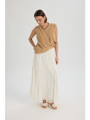 Mai Aurore Dantel Detay Ekru Etek