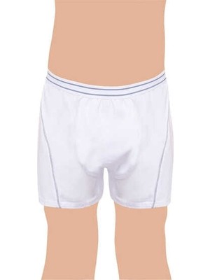 0133 Tutku Çocuk Elastan Boxer 6lı Paket Beyaz