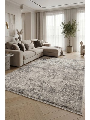 Konfor Halı Notta 1121 Bej Yumuşak Dokulu Salon Mutfak Koridor Oturma Odası Dokuma Makine Halısı