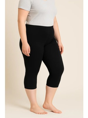 06 Hilal Yıldız Kadın Kapri Tayt 6lı Paket Siyah
