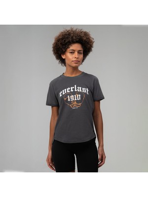 Everlast Graphic Boxing Collection Comfort Fit Füme Kadın Tişört