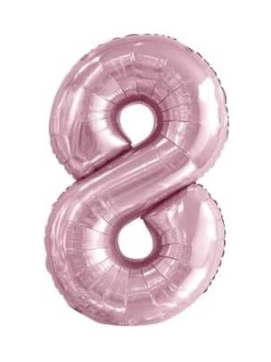 Data Store 8 Rakam Pastel Pembe Folyo Balon 76 cm