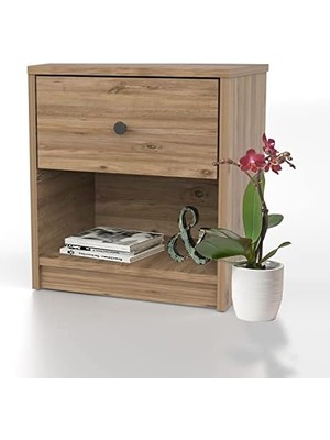 Data Store Dekorex KMD110-CEVIZ Tek Çekmeceli Komodin