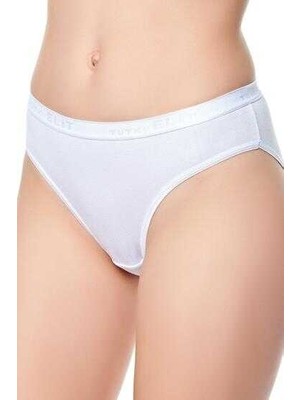Tutku Elit 2702 Elit Kadın Elit Yazılı Bikini 12LI Paket Beyaz
