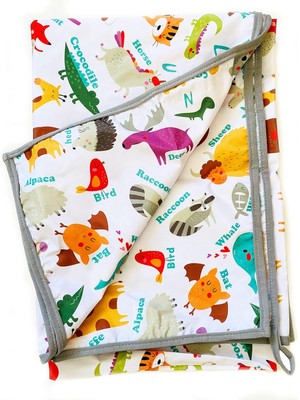 Data Store Su Geçirmez, Yer/masa Örtüsü, Aktivite, Yemek ve Oyun Için, Doğa Dostu ve Çevreci, Çok Amaçlı Kullanım, Zoo (150X150CM)