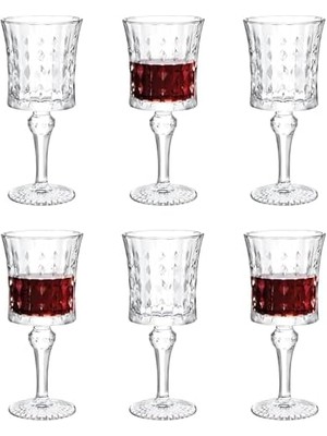 Data Store 6'lı Kristal Kahve Yanı Seti - 200 ml Zarif Desenli Bardak, Su ve Şerbet Kadehi, Davet ve Günlük Kullanım Için Şık Tasarım