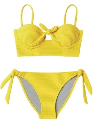 Kadın Seageo Fiyonklu Bikini Takımı Sarı