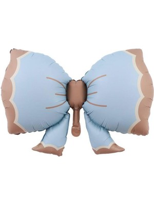 Data Store Retro Fiyonk Pastel Folyo Balon Büyük Boy Mavi 90-61 cm