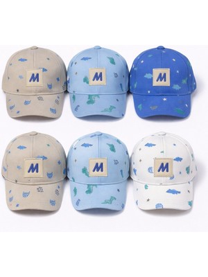 P-Y26150-11 Kitti 1-4 Dino Desenli Erkek Şapka 6lı