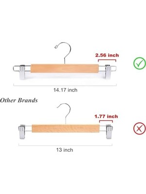 Data Store 5 Adet Mandallı Ahşap Etek ve Pantolon Askısı,şort,çamaşır,kıyafet Askısı,mandallı Ahşap Askı (5 Adet)