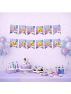Çavuş E-Ticaret Deniz Kızı Iyiki Doğdun Yazılı Banner Doğum Günü Parti Flama Mermaid Birthday