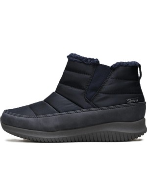 Skechers Ultra Flex-Shawty Memory Foam Womens Boat Hafızalı Taban Kürklü Kadın Bot Lacivert