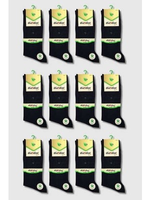 Dündar Çorap 5640 Dündar Erkek Bambu Penye Çorap 12LI Paket 37-41 Siyah
