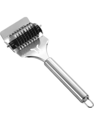 Mikasso Çelik Manuel 9 Tekerlekli Erişte ve Makarna Hamur Kesme Ruleti CIN786 Çelik