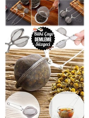 Mikasso Mini Boy Çelik Çay Süzgeci – Tek Servislik Pro Kullanım Bitki Çayı Için Çay Süzgeci Paslanmaz Çelik