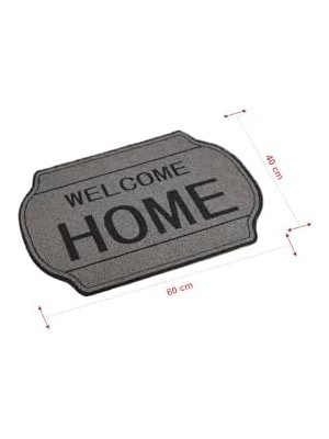Data Store Premium Serisi Tasarımlı Dekoratif Kapı Önü Paspas 61 x 40 Cm, Hoşgeldiniz Desenli