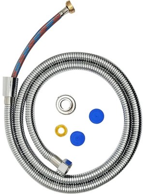 Mikasso Çelik Örgülü Duş Hortumu Paslanmaz Kırılmaz 150 cm Duş Spirali Metalik Paslanmaz Çelik