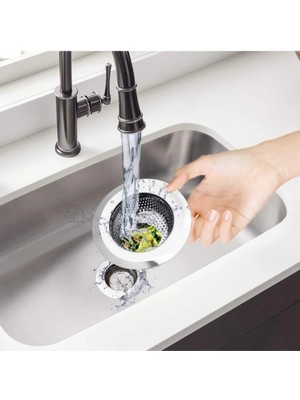 Mikasso 11.5 cm Büyük Boy Paslanmaz Çelik Lavabo Süzgeci - Evye Süzgeci 11.5 cm Paslanmaz Çelik