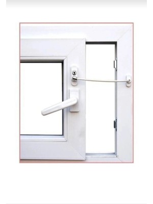 Mikasso Kapı Pencere Çocuk Emniyet Kilidi Metal Halatlı Beyaz 1 Adet