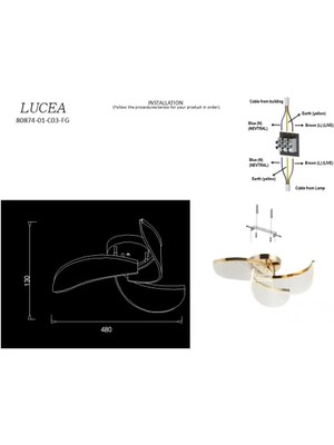 Data Store Nule Üçlü Ledli Plafonyer