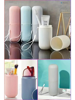 Mikasso Diş Fırçası ve Macunu Seyahat Kutusu - Pratik ve Taşınabilir Kapaklı Kutu Plastik 8 x 26 Çok Renkli