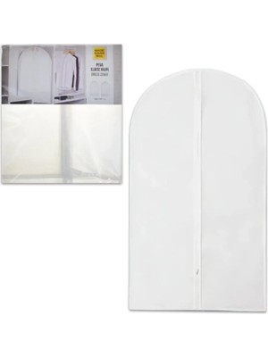 Mikasso Abiye Elbise Kılıfı 60X100CM Siyah - Beyaz Su Geçirmez Dress Cover Plastik Beyaz Cn