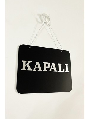 Mikasso Mağaza Açık Kapalı Tabelası Pleksi - 20*15 cm - Aynalı Gümüş Pleksi
