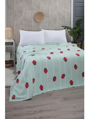 Data Store Çarşafı Lastikli Tek Kişilik Pike Yatak Örtüsü 170 x 230 Yeşil
