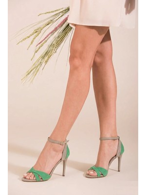Fox Shoes Yeşil Ten Kadın Topuklu Ayakkabı B922113802