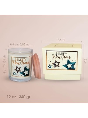 Data Store – Yılbaşı Hediyesi, Ahşap ve Baharatlı Sandal Kokulu, Doğal Bio Balmum, 135 G Kokulu Mum, 40 Saat Yanma Süresi, Lüks Kutulu, Kadın ve Erkek Için Şık Yılbaşı Hediyesi