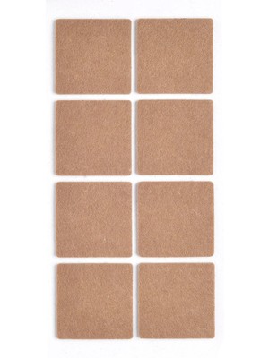 Mikasso 8 Adet Yapışkanlı Sandalye, Masa, Koltuk Altı Parke Koruma Keçesi, Kare, 5 cm Çok Renkli