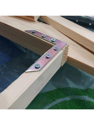 Mikasso 8 Ad. Sac Gönye Düz Gönye Köşe Bağlantı Demiri 10CM - Çerçeve Sandalye Masa Sehpa Tamir Birleştirme