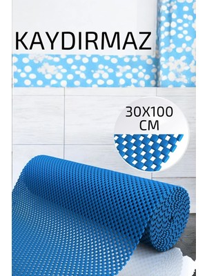 Mikasso Kaydırmaz Rulo Mat Halı Çekmece Sofra Dolap Kaydırmazı 30X100CM 719208 Belirtilmemiş 60 x 100 Mavi