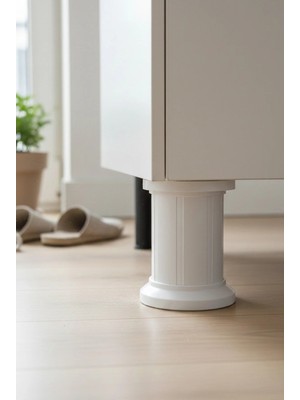 Mikasso Ayarlanabilir 4'lü Mobilya Ayağı | Abs Kompozit Ayarlı Baza Ayağı | Dolap – Koltuk – Masa Uyumlu Bey