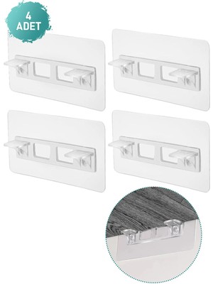 Mikasso Raf Tutucu Dolap Içi Raf Ayırıcı Raf Destekleyici Yapışkan Pratik Raf Tutucu Portatif Menteşe 4 Adet